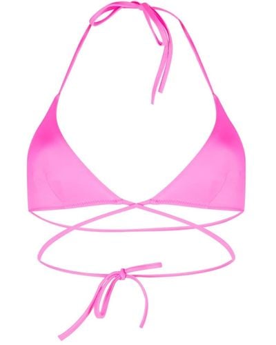 DSquared² Top de bikini con lazo - Rosa