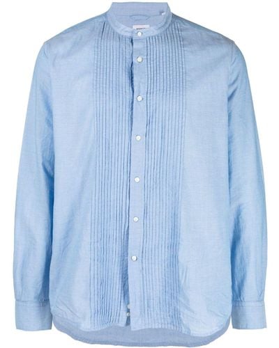 Aspesi Camisa de manga larga con detalle remarcado - Azul