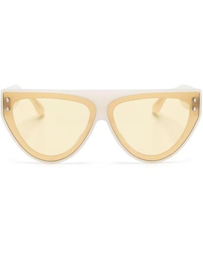 Isabel Marant Geometric-frame Sunglasses - Natural