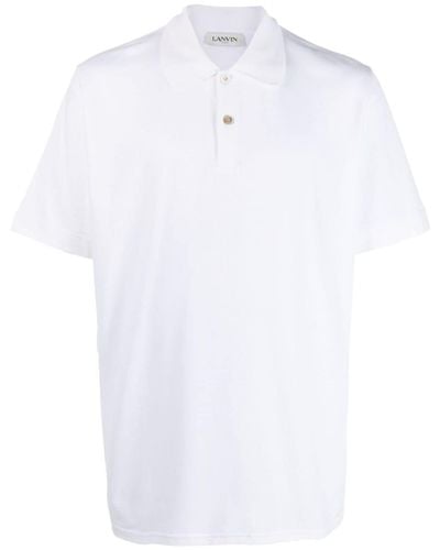 Lanvin Short-sleeve Cotton Polo Shirt - White