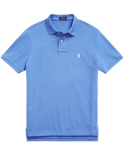 Polo Ralph Lauren Cotton Polo Shirt With Embroidered Logo - Blue