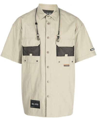 Izzue Multiple-pockets Short-sleeved Shirt - Natural