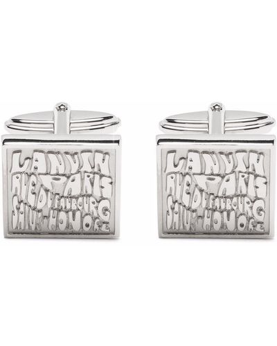 Lanvin Engraved-logo Cufflinks - Metallic