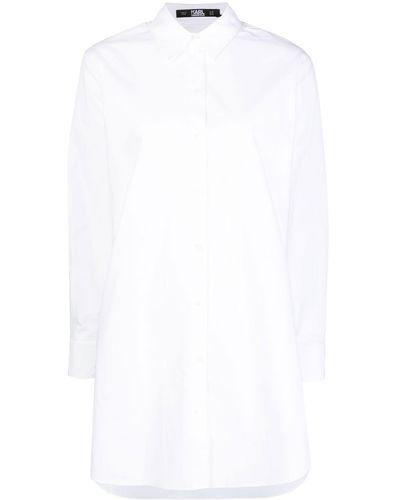 Karl Lagerfeld Logo-print Tunic Shirt - White