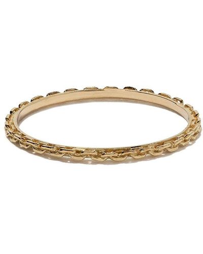 Wouters & Hendrix 18kt Yellow Gold Trace Chain Ring - White