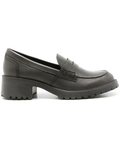 Sarah Chofakian Ully 45mm Leather Loafers - Grey