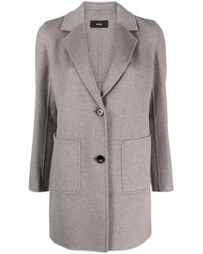 Arma Single-breasted Wool Coat - Gray