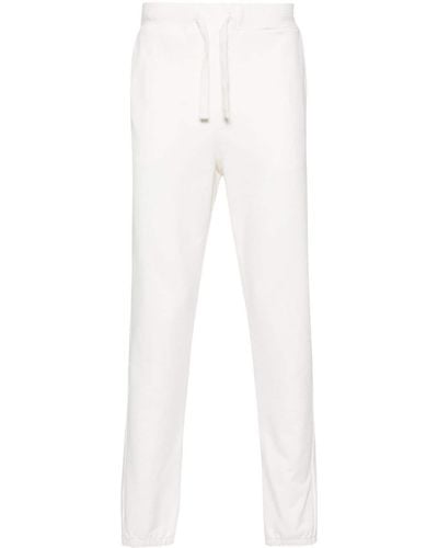 BOGGI Logo-embroidered Tapered Track Trousers - White