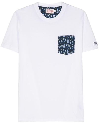 Mc2 Saint Barth Blanche Contrast-pocket T-shirt - ホワイト