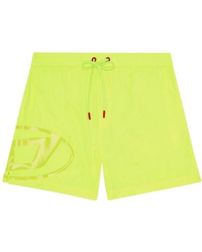 DIESEL Maxi Logo Swim Shorts - Yellow