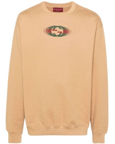 Gucci Sweatshirt mit GG-Print - Natur