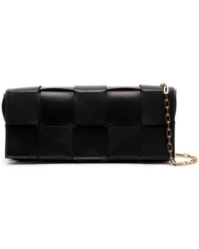 Bottega Veneta Cassette Intrecciato-leather Pouch Bag - Women's - Calf Leather - Black