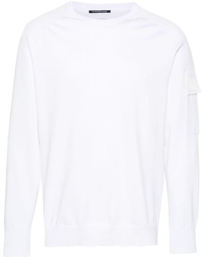 C.P. Company Pullover mit Logo-Patch - Weiß