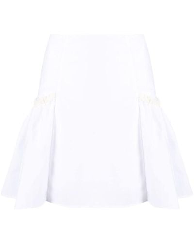 Molly Goddard Kasha Pleated Skirt - White