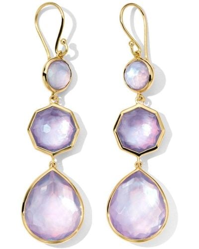 Ippolita 18kt Yellow-gold Rock Candy Small Crazy 8s Amethyst Drop Earrings - White