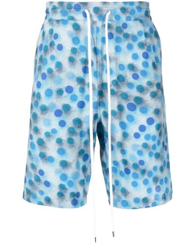 Destin Polka-dot Print Bermuda Shorts - Blue