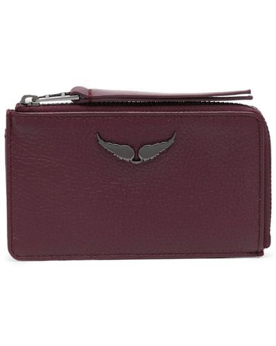 Zadig & Voltaire Zv Calf-leather Wallet - Purple