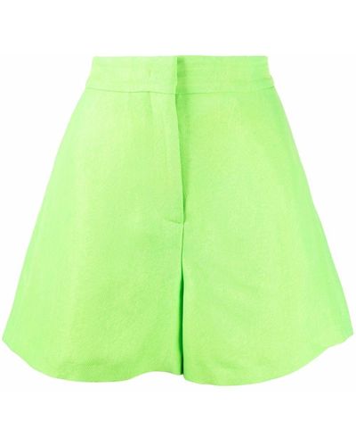 MSGM High-waist A-line Shorts - Green