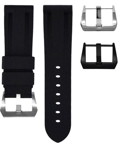 HORUS WATCH STRAPS 24mm Pin-buckle Watch Strap - Black