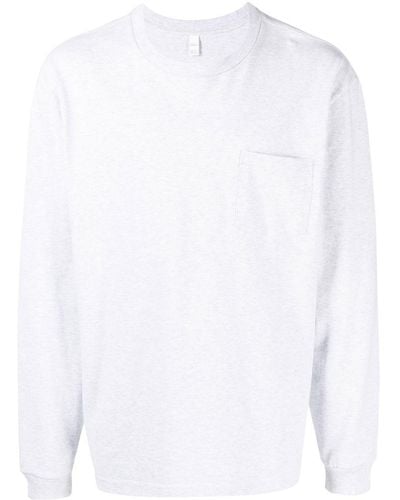 Suicoke Langarmshirt mit Rundhalsausschnitt - Weiß
