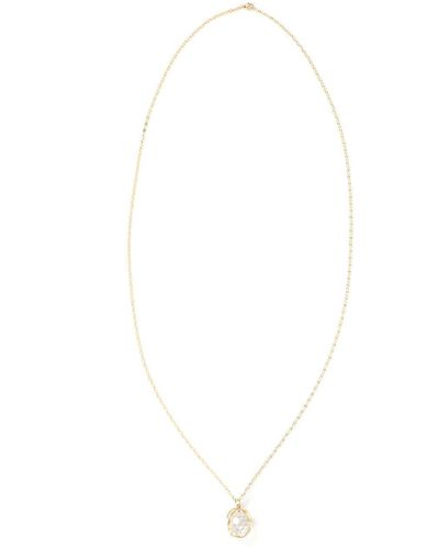 Monica Rich Kosann 18kt Yellow Gold Carpe Diem Rock Crystal Necklace - Metallic