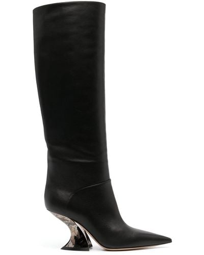 Casadei Elodie 85mm Knee-length Leather Boots - Black