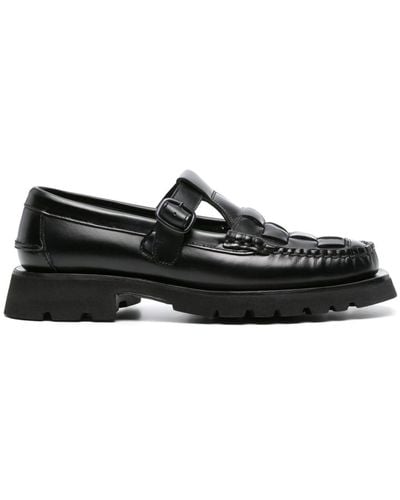 Hereu Soller Sport Leather Loafers - Black
