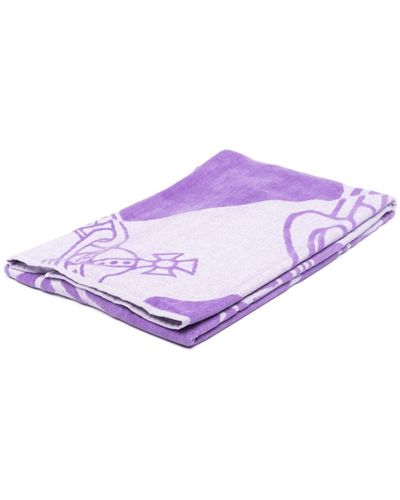 Vivienne Westwood Orb-motif Beach Towel - Paars