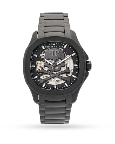 Philipp Plein Skeleton $pectre 42mm 腕時計 - ブラック