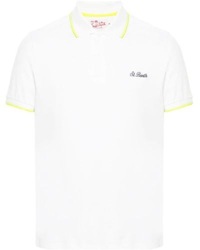 Mc2 Saint Barth Logo-embroidered Polo Shirt - White