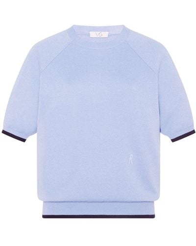 Rosetta Getty X Violet Getty Knitted Top - Blue