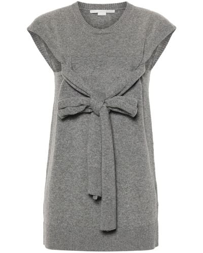Stella McCartney Mélange Fisherman's-knit Top - Grey