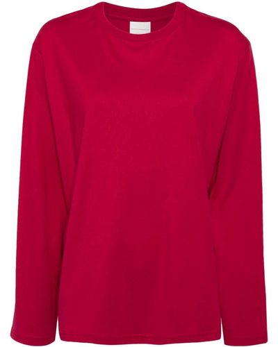 Stockholm Surfboard Club T-Shirt aus Bio-Baumwolle mit Logo-Print - Rot