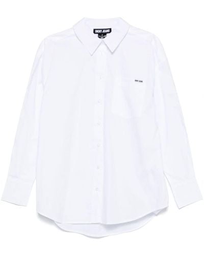 DKNY Chemise à patch logo - Blanc