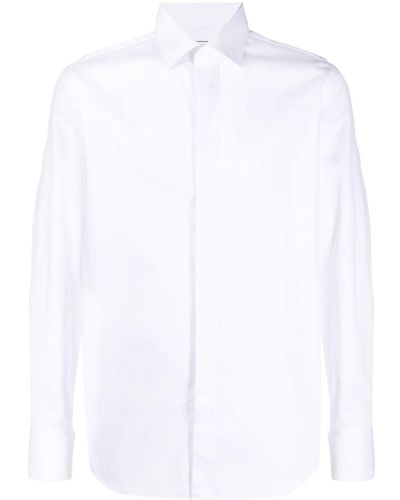 Xacus Camisa de vestir con manga larga - Blanco