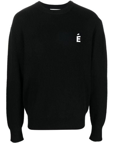 Etudes Studio Sweater Met Logopatch - Zwart