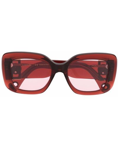 Lanvin Sonnenbrille mit Oversized-Gestell - Rot