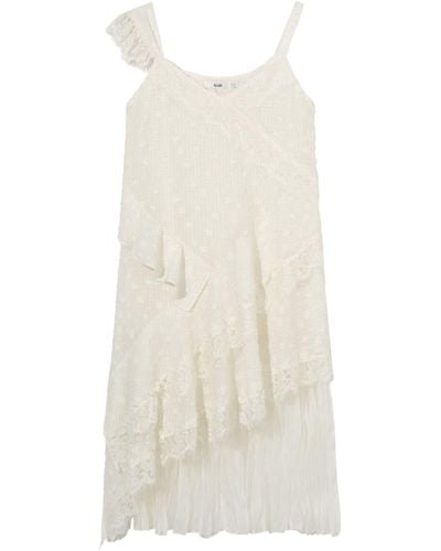 B+ AB Lace-trimmed Midi Dress - White