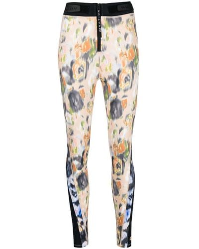 P.E Nation Graphic-print High-waisted leggings - Natural