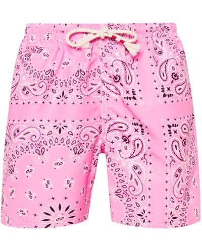 Mc2 Saint Barth Bandana-print Swim Shorts - Pink