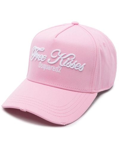 DSquared² Baseballkappe mit Slogan-Stickerei - Pink