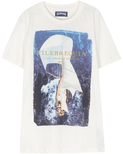 Vilebrequin T-shirt Met Logoprint - Blauw