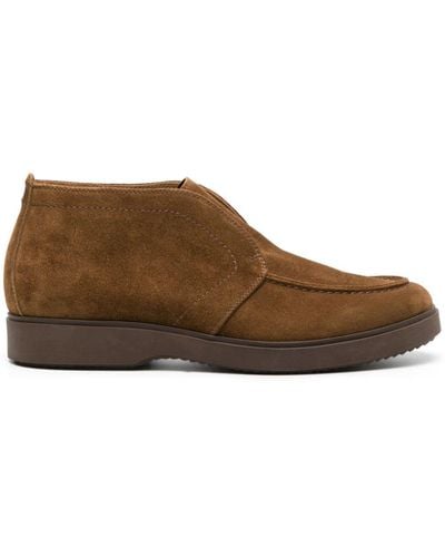 Henderson Almond-toe Suede Ankle Boots - Brown
