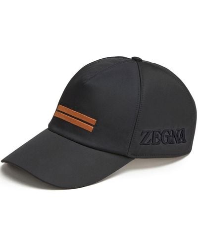 Zegna Technical エンブロイダリー キャップ - ブラック