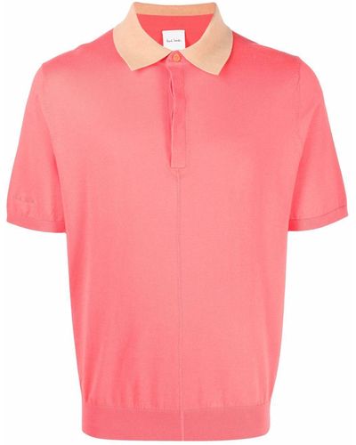 Paul Smith コントラストカラー ポロシャツ - ピンク