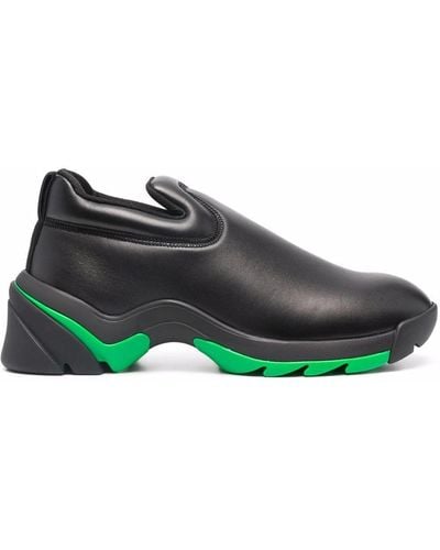 Bottega Veneta Polished-finish Ridged-sole Sneakers - Multicolour