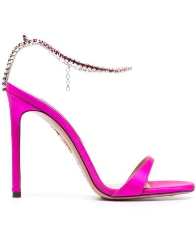 Aquazzura Crystal-embellished 120mm Sandals - Pink