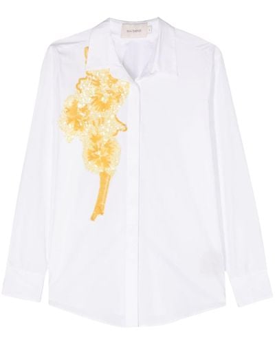 Silvia Tcherassi Rimini Hemd mit Pailletten - Weiß