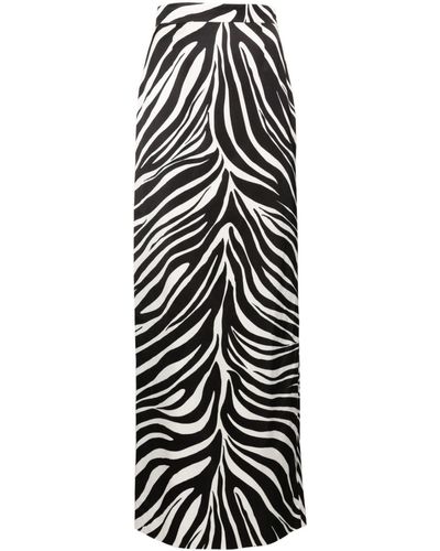 Nina Ricci Zebra-print Maxi Pencil Skirt - White