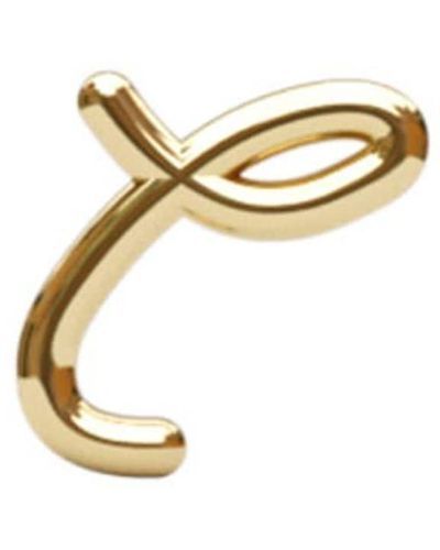 The Alkemistry 18kt Yellow Gold L Initial Stud Earring - Metallic
